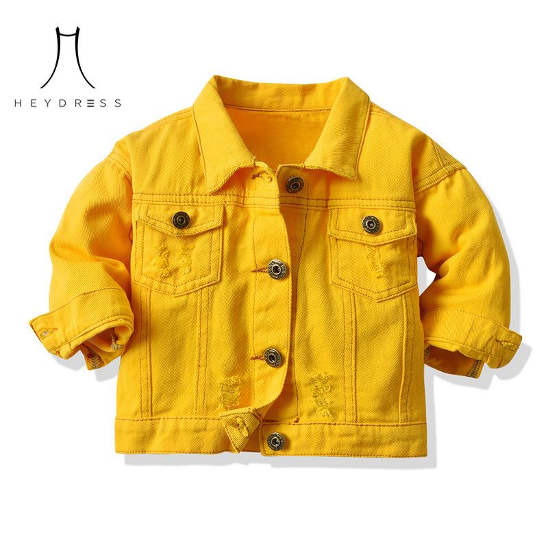 Корейский стиль, разноцветная короткая джинсовая одежда с принтом тай-дай, новая детская джинсовая куртка с длинными рукавами и лямками