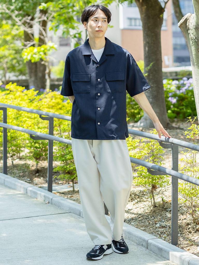 Beams Heart Men's Moisture-Wicking, Quick-Drying Ankle-Wide Easy Pants, Natural, Size S, 42230106147