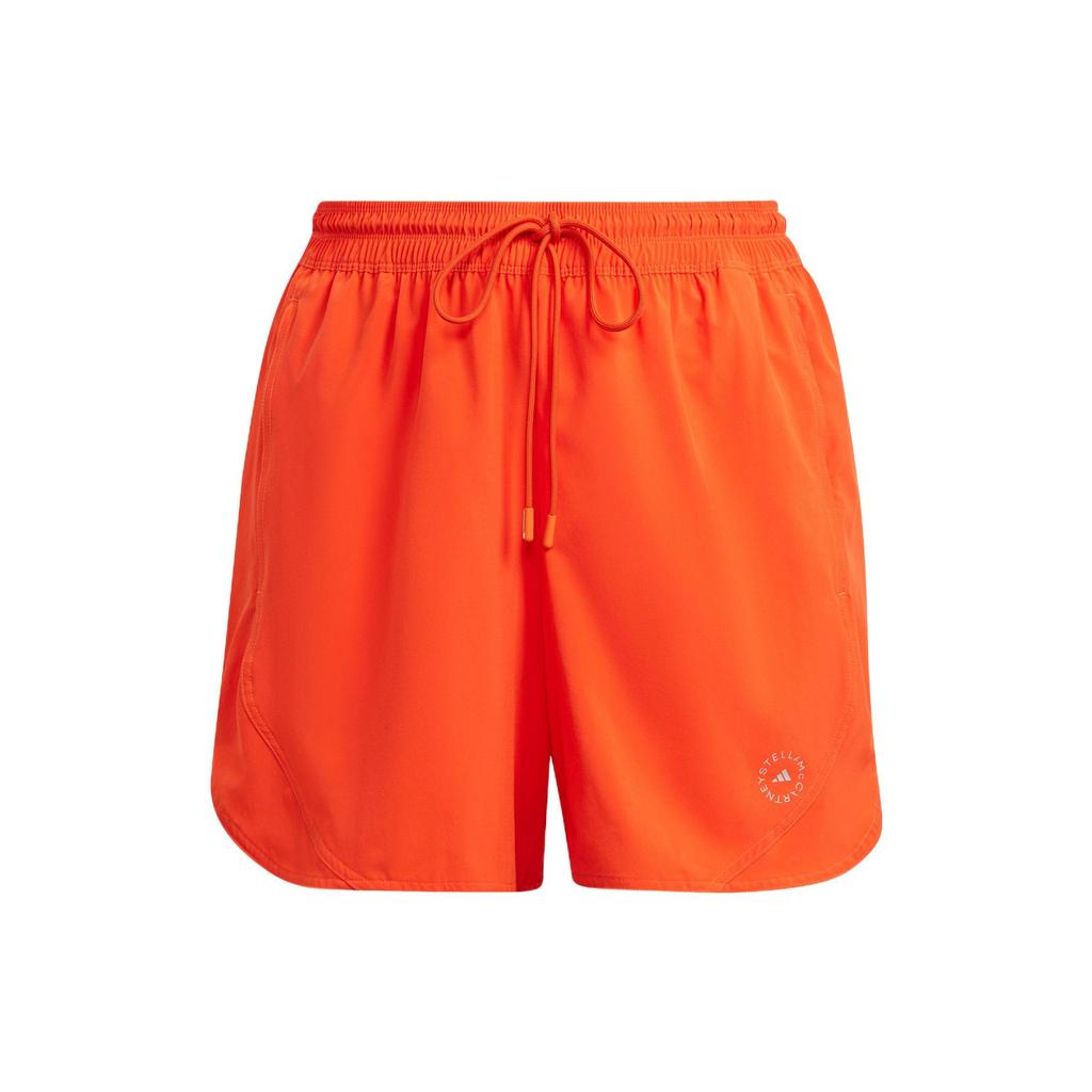 Adidas Однотонные женские шорты с принтом логотипа и эластичным поясом, оранжевые HG6874