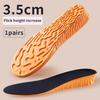 1.5-3.5cm Invisible Height Increase Insoles Orange EVA Memory Foam Shoes Sole Pad Breathable Comfortable for Men Women Feet Care