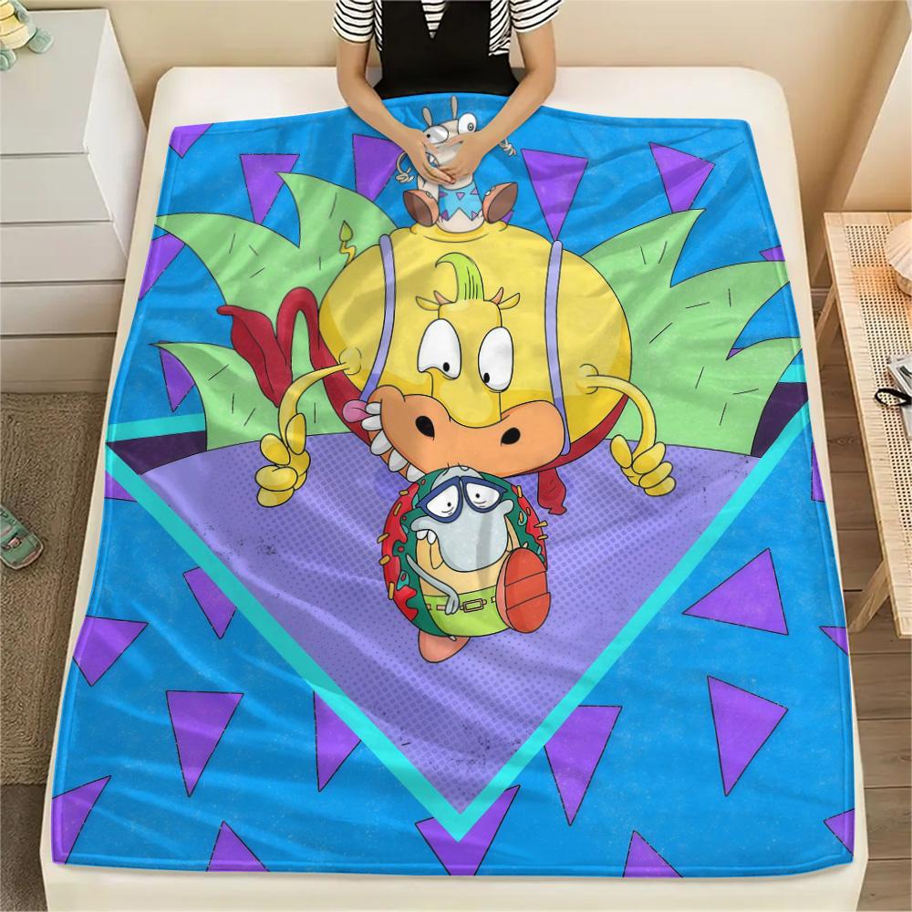 Rocko2 Flannel Blanket, High quality Comfortable for All Seasons, Home Decor, Warmth and Comfort