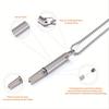 Mindfulness Breathing Necklace Stainless Steel Anxiety Breathe Necklace for Women Men Meditation Tuning Whistle
