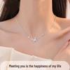 High-Quality Moissanite Silver Double Butterfly Necklace for Women - Ideal Qixi Gift