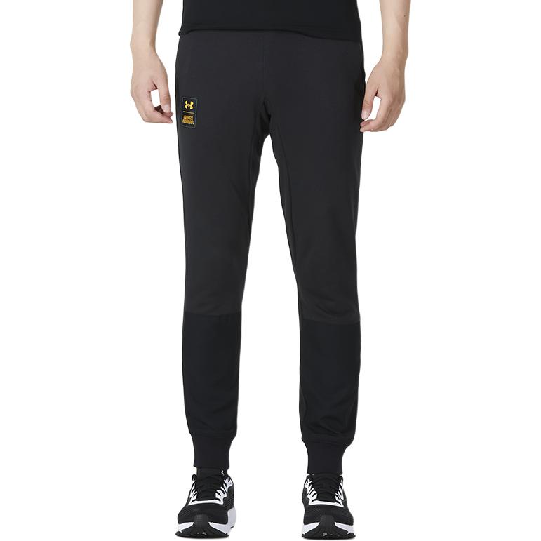 Under Armour Повседневные трикотажные спортивные брюки с сплошным логотипом, мужские, черные 1366407-001
