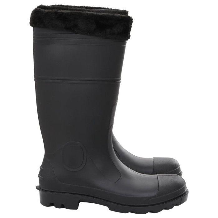 VidaXL Black Rain Boots Size 38-46 PVC