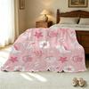 Soft Pink Flannel Blanket Non-Pilling Ocean Themed Warm Throw, Cozy for Maternity, Home Decor, Christmas & Halloween