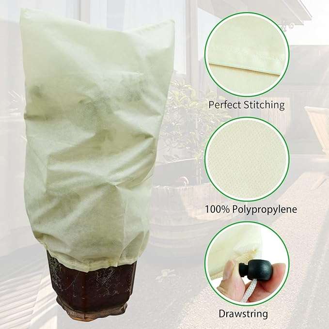 Agrotkanina kaptury ochrona roślin przed mrozem 80x100cm 50g/m² 2szt
