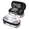 Pencil Case 300D Polyester Large Capacity Easy Open Zipper with Mesh Pocket Removable Divider and Pen Slots for Student Stationery