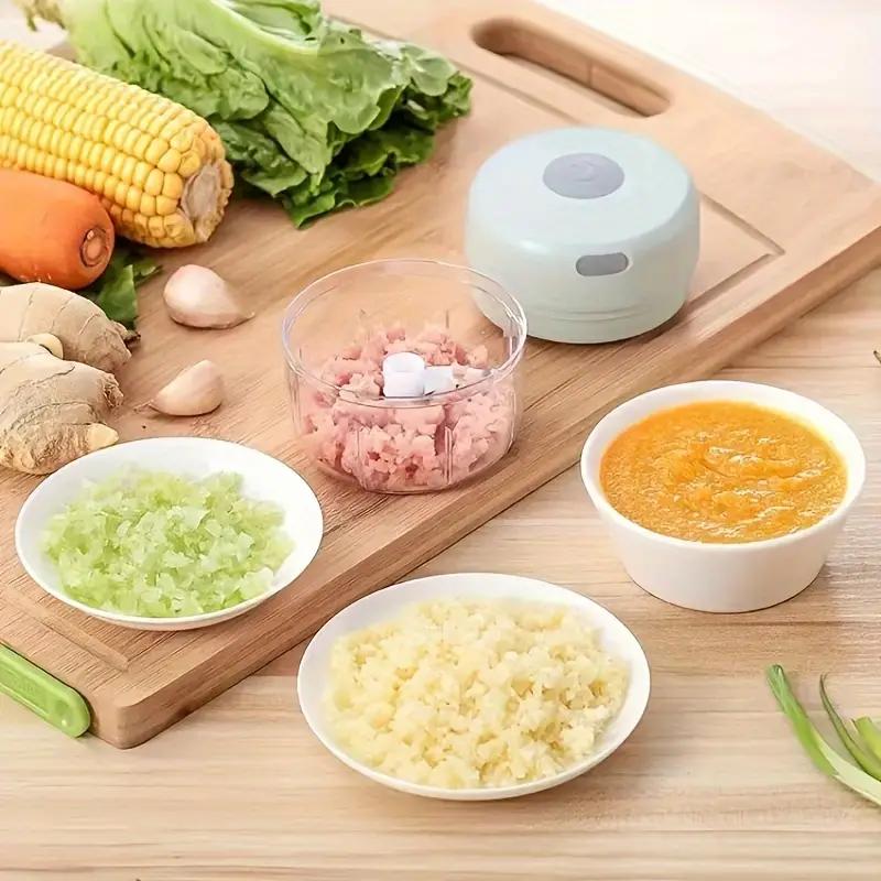3.38/8.45oz USB Электрический Мини Измельчитель Чеснока - Мощная Мясорубка и Овощерезка для Быстрой и Легкой Приготовки Еды