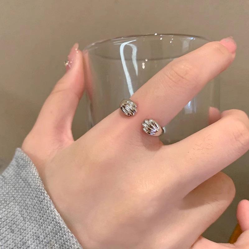 Комплект колец Love с корейским цирконием — роскошные простые кольца для универсального стиля