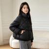 New down jacket women's short autumn and winter loose stand-up collar small bread jacket casual warm jacket