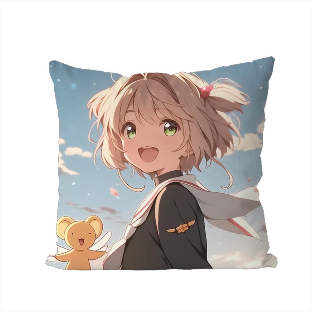 Наволочка Cardcaptor Sakura для Автомобиля Дивана Декоративная Домашняя Двусторонняя Печать Плюшевая Квадратная Подушка-Плед Чехол