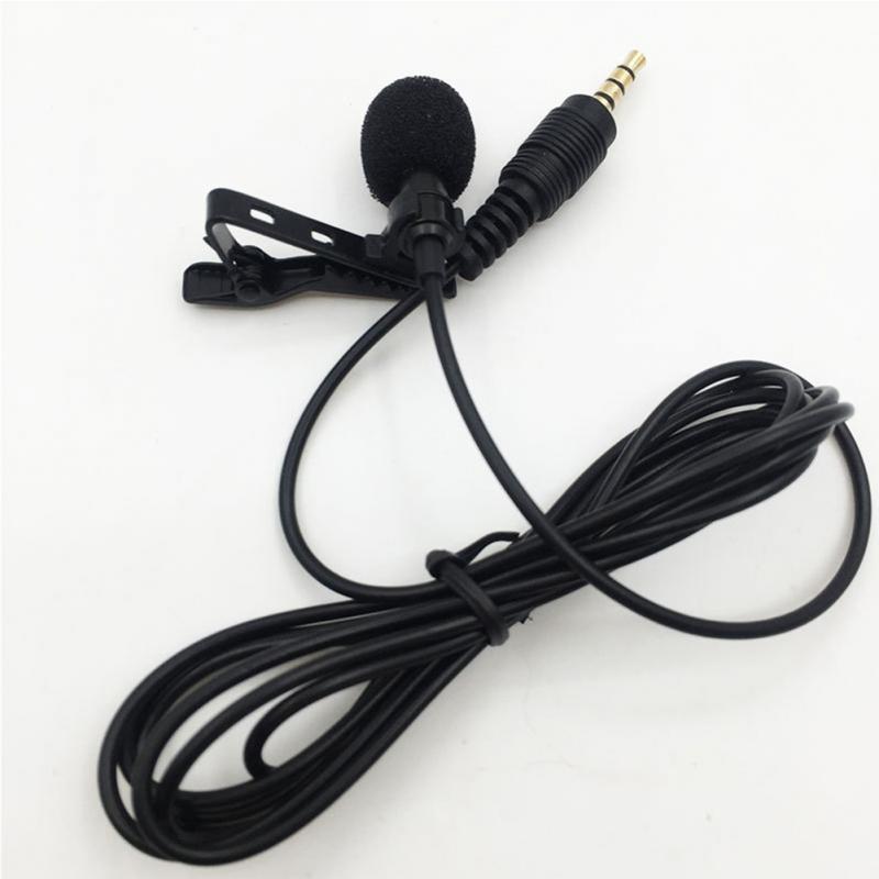 3.5Mm Jack Lavalier Tie Clip Lecture Microphones Mini Audio Mic For Camera Phone