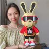 3D 5800PCS Candy Rabbit Красочные и милые кролики Общество кроликов Строительные блоки для взрослых Высокая сложность сборки головоломки игрушки подарок