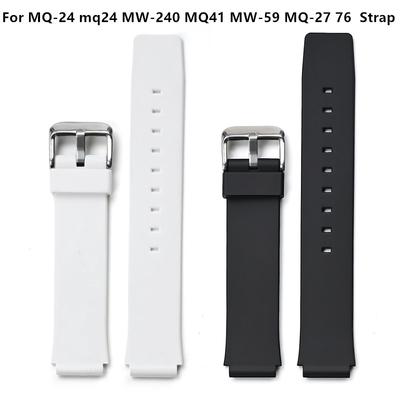 Для MQ-24 mq24 MW-240 MQ41 MW-59 MQ-27 76 TPU резиновый ремешок для часов черный водонепроницаемый ремешок для часов браслет аксессуары для часов