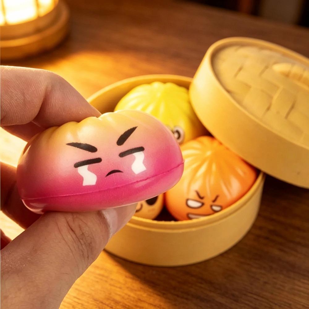 Новая реалистичная игрушка-сквиши в виде паровой булочки, игрушка для снятия стресса с медленным восстановлением, Поп Ит, Фиджет-игрушки, Кавайный ленивец