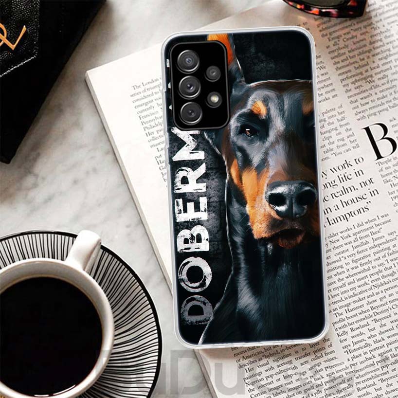 Black Dachshund Doberman Cover For Samsung Galaxy A51 A50 A71 A70 Phone Case A21S A31 A41 A10 A20E A30 A40 A01 A11 A6 A7 A8 A9 C