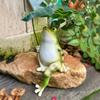 Creative Garden Frog Statue Resin Frog Ornament Decor Cartoon Frog Figurine  Desktop