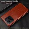Кожаный чехол для Xiaomi Redmi NOTE14PRO: Ретро-флип-чехол из кристального материала