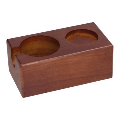 2-отверстие держатель для темперирования кофе Буковая ручка для кофе Коврик Подставка для дома РесторанВнешний