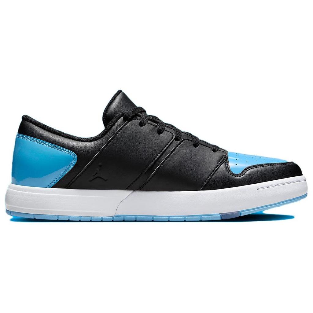 Кроссовки Air Jordan Nu Retro 1 Low UNC Patent Мужские Черный Университетский Синий Белый DV5141-004
