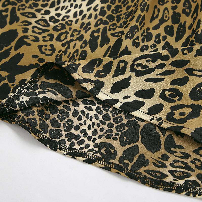 Women Leopard Print Long Fishtail Skirt High Waist A Line Slim Fit Sexy Skirt Vintage Chic Fashion Wrap Hip Streetwear Clothes