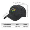 Бразилия Флаг Карта Винтаж Бейсболки Винтаж Потертый Выстиранный Snapback Кепка Унисекс Стиль Уличные Тренировки Мягкие Шляпы Кепка