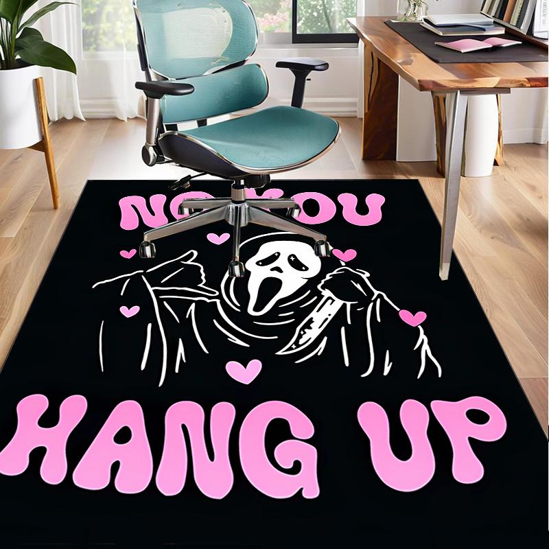 Ghostface Greetings Poster Office Rug Chair Mat, Game Carpet, Suitable for Front Door, Bedroom, Living Room, Desk, Holiday Gift