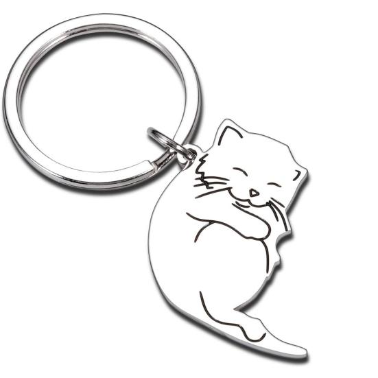 2 шт. брелок для пары мультяшный кот в форме пары брелок набор романтический подарок на День святого Валентина, годовщина