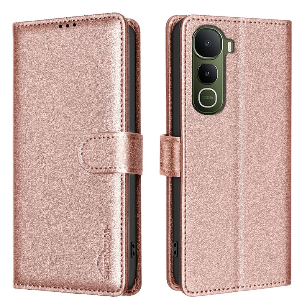 For Vivo Y400 5G Leather Case BINFEN COLOR BF32 Wallet RFID Blocking Phone Cover
