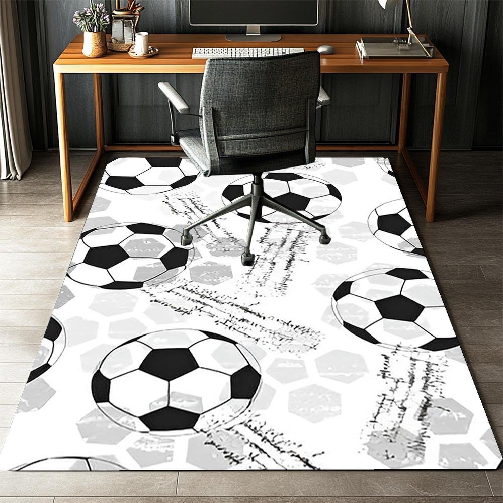 Soccer Printed Carpet,Rug,for Office Chair Living Room Bedroom Kitchen Room Decor Gifts.