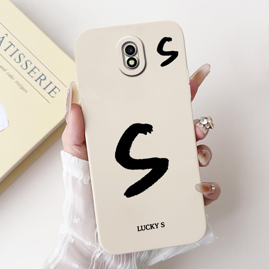 For Samsung Galaxy J7 2017 Case J730F Cover Lucky Letters Soft Silicone Protective Cover For Samsung J3 J5 Pro 2017 J7Pro Bumper