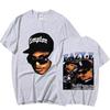 Футболка с графическим принтом рэпера 90-х Eazy E 2026 Мужская Винтажная Харадзюку Женская Футболка с коротким рукавом Хлопковая Футболка Хип-Хоп Уличная Одежда