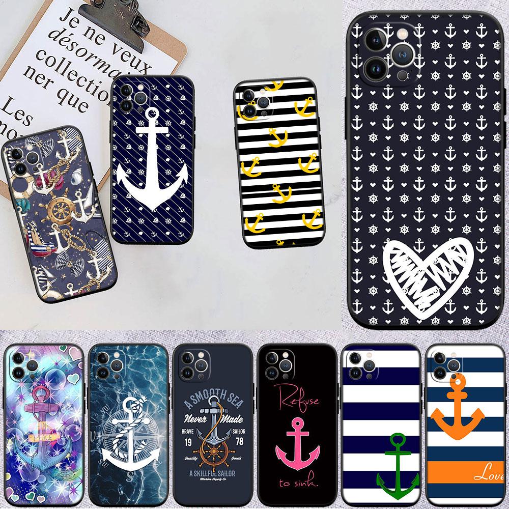 PP1 Anchor Sailor Phone Case for Samsung Galaxy A11 A12 A13 A15 A52S A53 A55 A56 A70 A71 A72 A73 F06 F16 F56 S10 Plus S10e