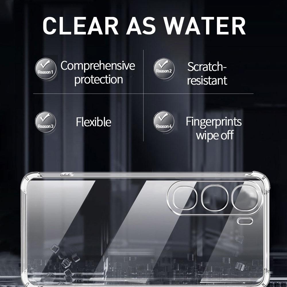 Для Vivo V40 Lite 4G 5G чехол прозрачный противоударный подушка безопасности TPU силиконовый мягкий чехол для телефона для VIVO V40 Lite IDN 4G 5G 6.67" V2417 чехол