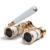 High Power Outdoor Handle Opera Glasses Lady's High-definition Portable Magnifying Glass Retro Folding Gold-plated Telescope