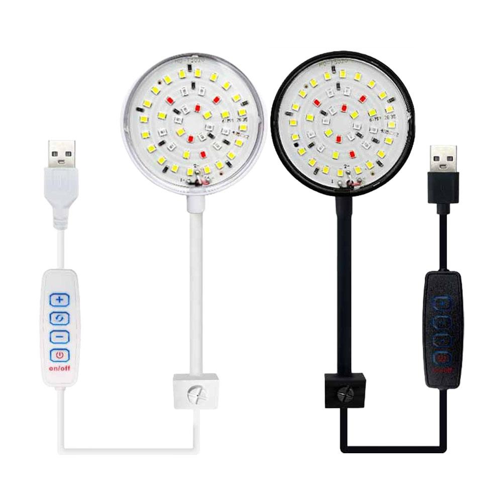 Светодиодная клипса для аквариума с регулируемым вращением на 360°, имитирующая солнечный свет, высокая яркость, энергосберегающая, USB, для водных растений