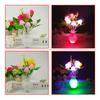 Colorful Van Base Lovely Rose Mushroom Light Sensor 4 LED Night Light Home Decor
