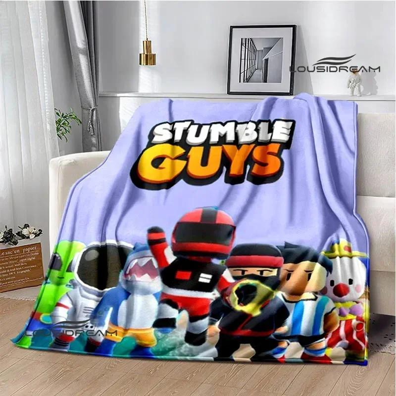 3D game Cartoon Stumble-guys printed blankets Warm Flannel blanket Soft and comfortable blanket Home bed linings Birthday Gift