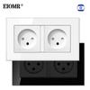 EIOMR Израильская стандартная розетка, Белый Черный 146*86мм Панель Настенная розетка, AC 100~250V 16A 3-гнездовая Израильская розетка для дома Офиса