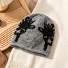 Autumn and winter hats Women's retro stacking hats Versatile knitted hats Wool hats Warm and cold-proof ear protection Baotou hats Tide