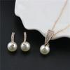 Rhinestone Pearl Earrings Necklace Set European And American Wedding Jewelry Banquet Dress Jewelry