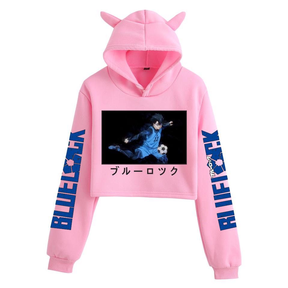 Blue Lock Women's Cat Ear Hoodie - Popular Print, Casual, Autumn/Winter