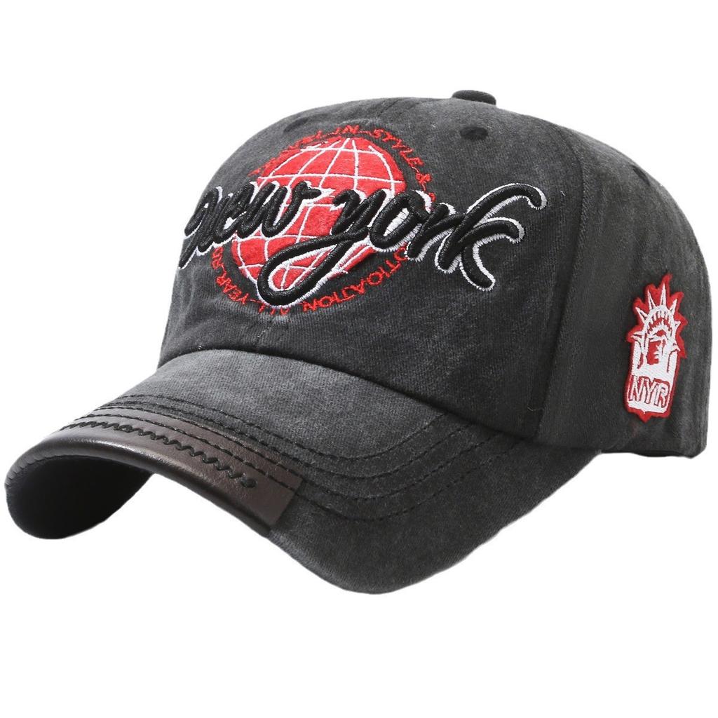 NORTHWOOD New York Embroidered Baseball Cap Patch Embroidered Baseball Hat Washed Sun Visor Peaked Soft Top Hat