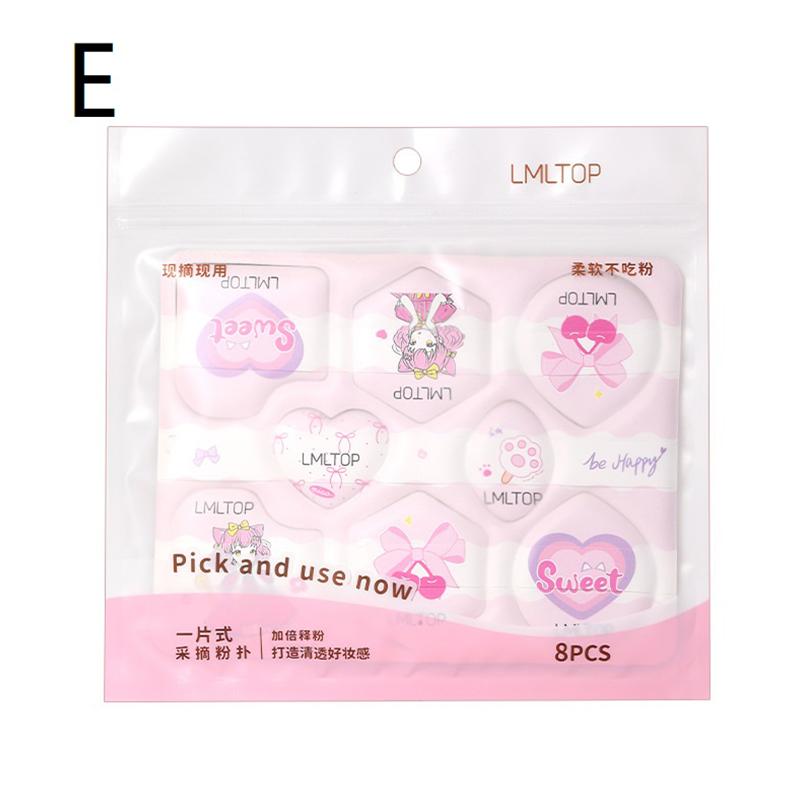 8 шт. Мягкие косметические спонжи, набор спонжей для косметической пудры, спонжи разных форм с мягким прикосновением для ежедневного макияжа, инструменты для красоты