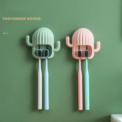 5 шт. Бытовой держатель зубной щетки без перфоратора Nordic Color Cactus, простой настенный держатель для электрической зубной щетки