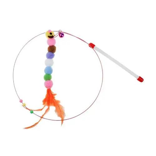 2025 Four Section Telescopic Cat Stick 90CM Super Long Carbon Fiber Fishing Rod Scratch Resistant Feather Cat Toy Pet Supplies