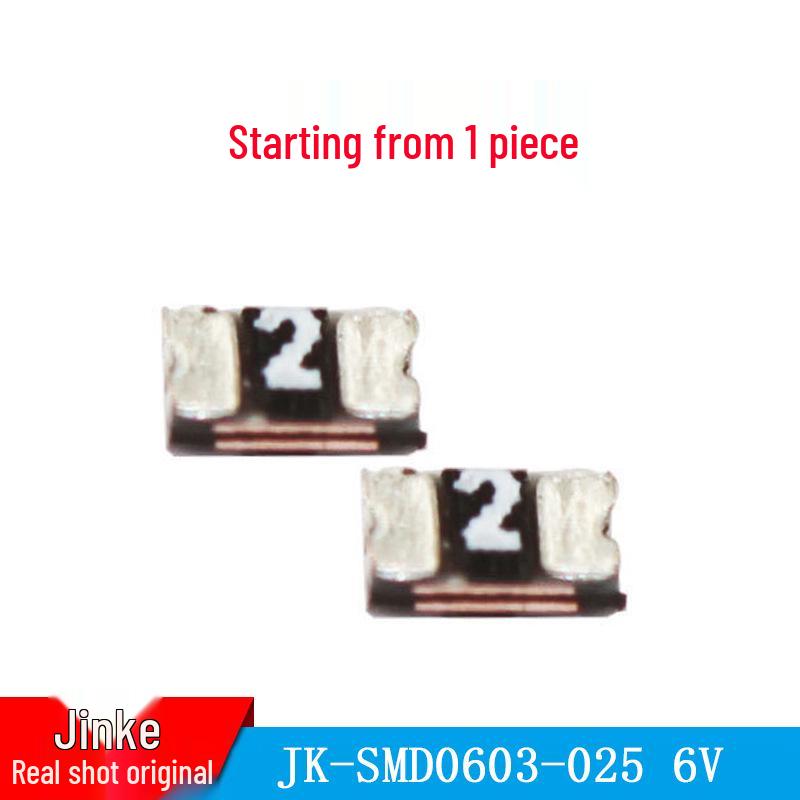 Плавкий предохранитель SMD 0603, 0,25 А, 6 В, JK-SMD0603-025-6V, Самовосстанавливающийся, Оригинальный запас