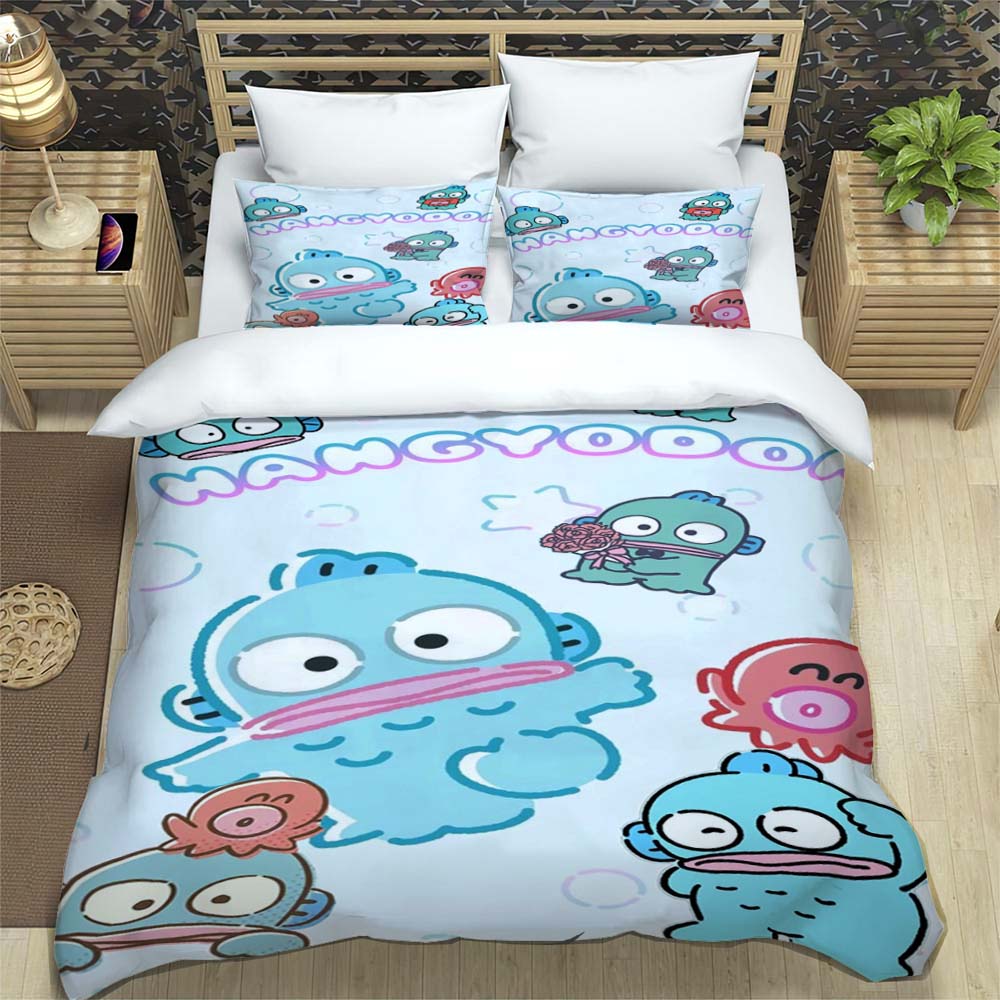 Cartoon HANGYODON Bedding Set 1 Duvet Cover 2 Pillowcases Adult Children Luxury Gift Q-1