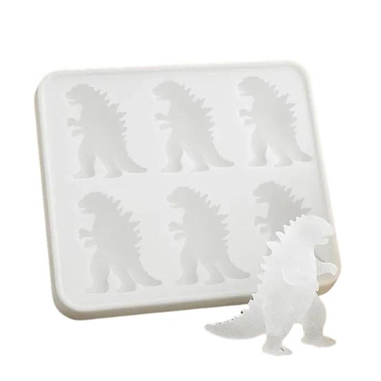 Форма для кубиков льда в форме динозавра, пищевой силикон, льдогенератор для сока, легко извлекается, можно мыть в посудомоечной машине, кухонный гаджет